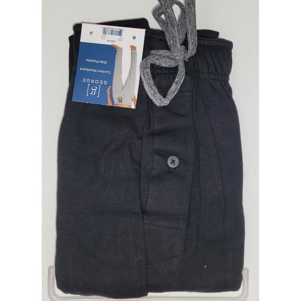 Men's George Knit Black Sleep Pants, Small, Men's Pajamas, Comfort Waistband